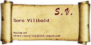 Sors Vilibald névjegykártya